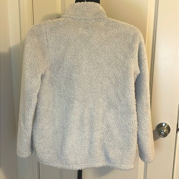 PATAGONIA GRAY Fleece Pullover 3/4 Zip Furry SIZE XL (14) - Picture 2 of 6